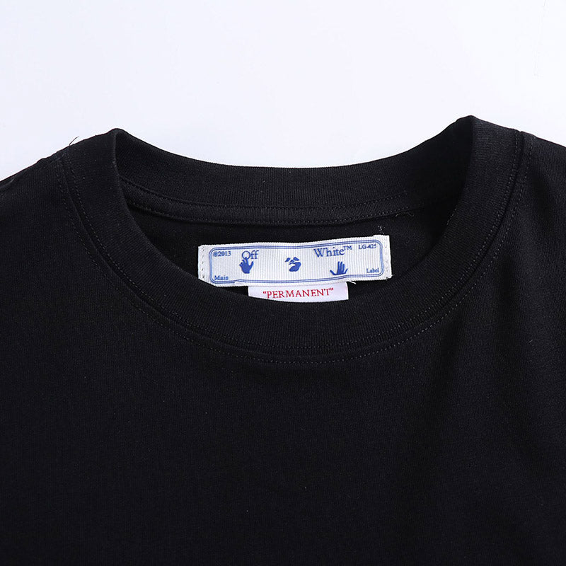 Off-White Cartoon Color Spelling Arrow Pattern T-Shirt
