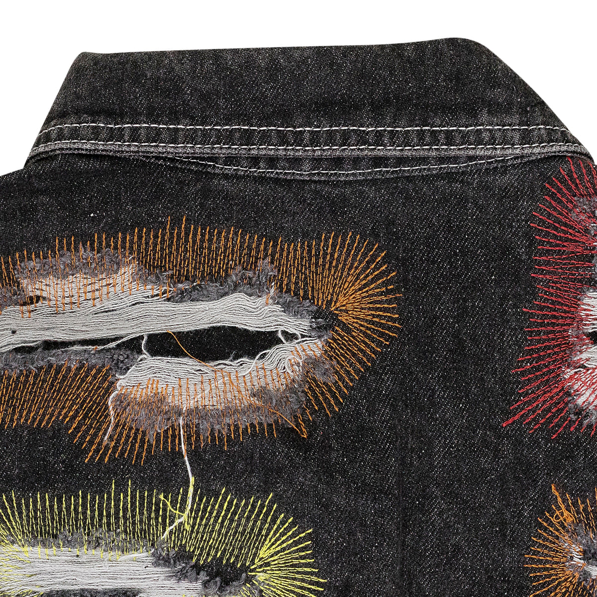 MULTICOLOR EMBROIDERED TRUCKER JACKET