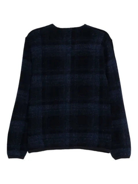 Universal Works checked cardigan