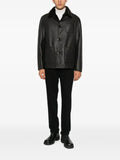 Manzoni 24 shearling-collar leather jacket