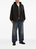 izzue layered drawstring-hood jacket