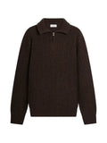 Ballantyne ribbed-knit half-zip sweater