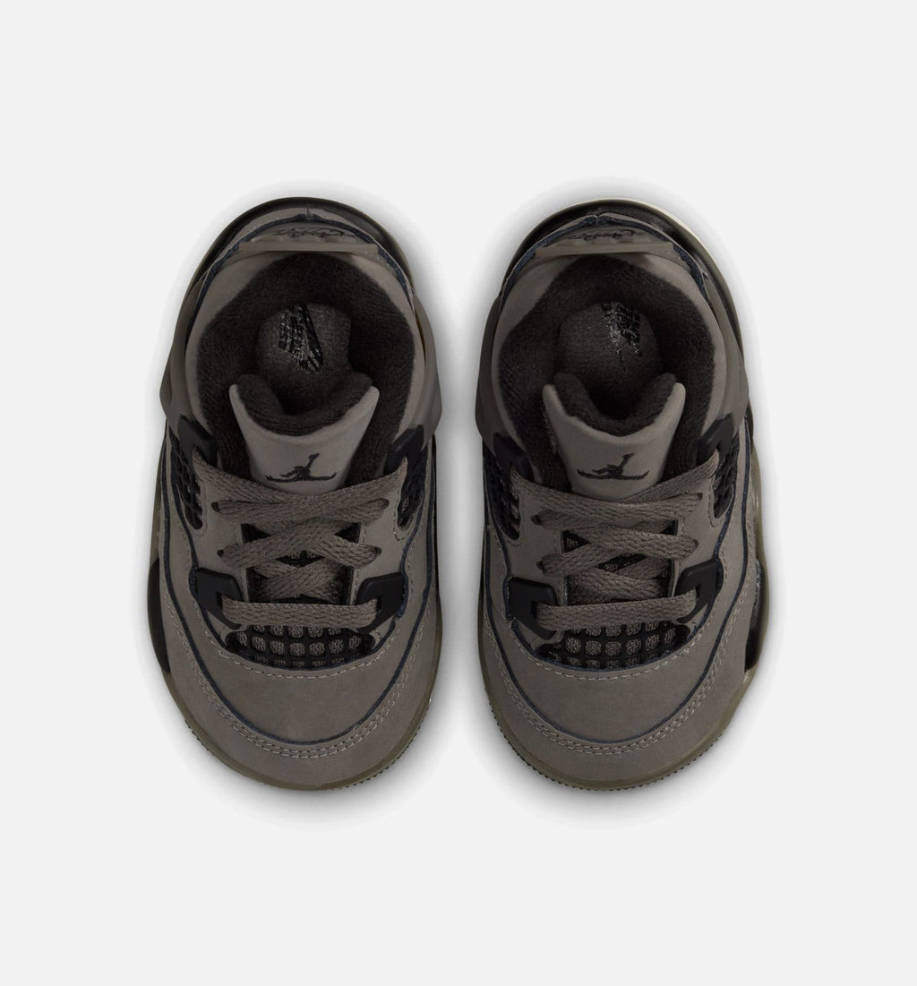 Air Jordan 4 Retro Cave Stone And Black Infant & Toddler Lifestyle Shoe - Cave Stone/Black/Moon Particle