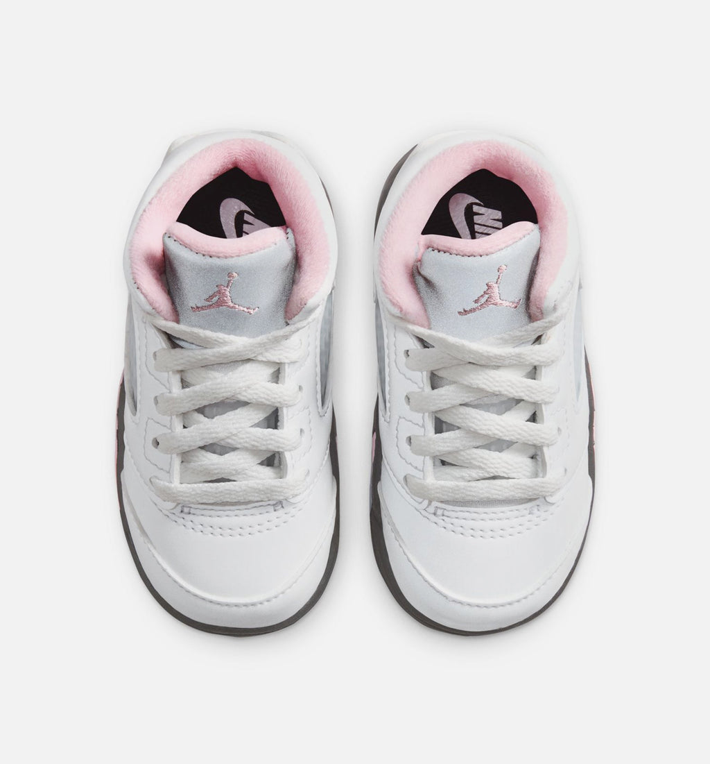 Air Jordan 5 Retro Medium Soft Pink Baby & Toddler Sneakers - White / Black / Medium Soft Pink