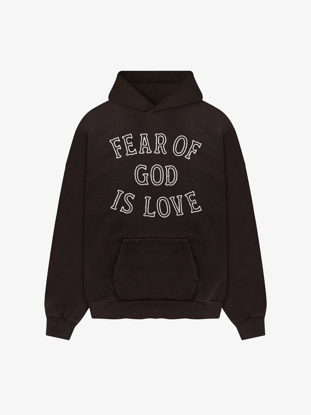 Fear of God Is Love Washed Graphic Hoodie