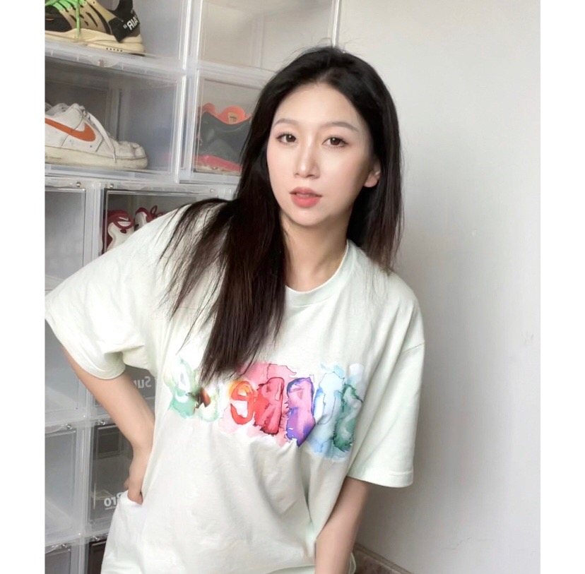 Supreme Watercolor Logo Graphic T-Shirt