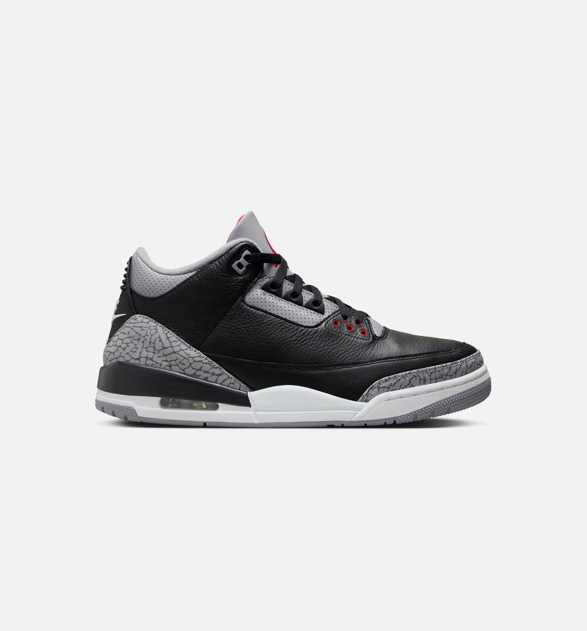 Air Jordan 3 Retro Black Cement Men's Lifestyle Shoes - Black / Fire Red / Cement Grey / Summit White