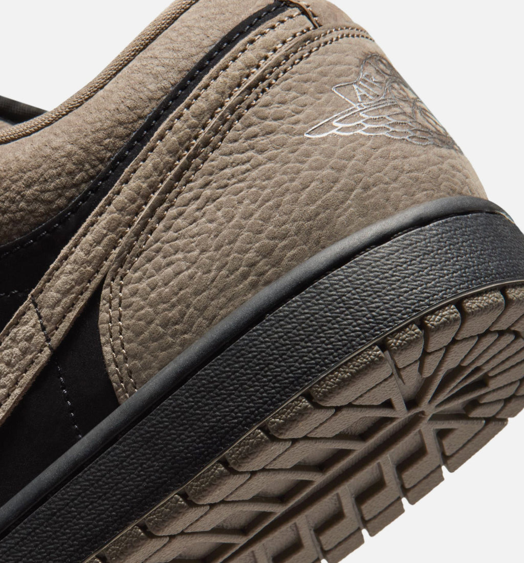 Air Jordan 1 Low SE Men's Sneakers - Black / Olive Grey / Light Orange