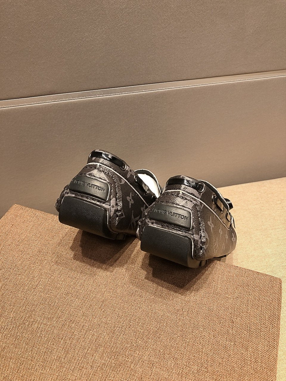 Louis Vuitton Dark Gray Monogram Bow Loafers