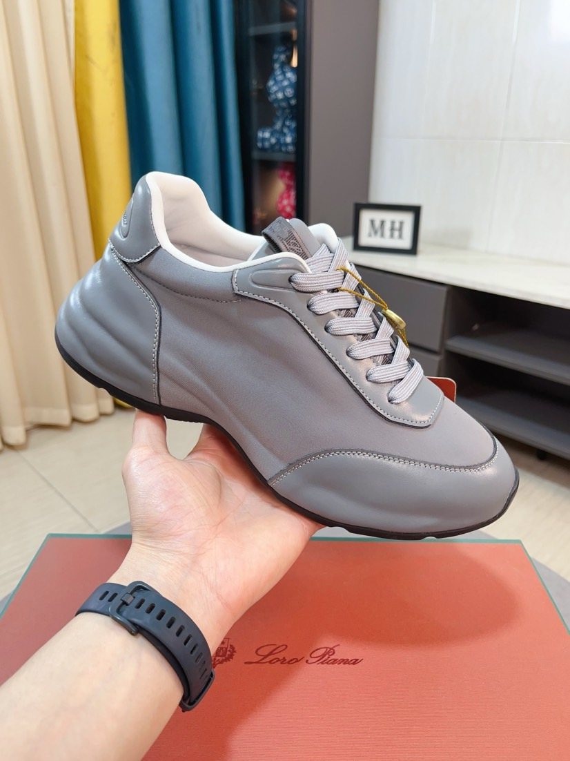 Loro Piana Sculpted-Sole Lace-Up Shoes