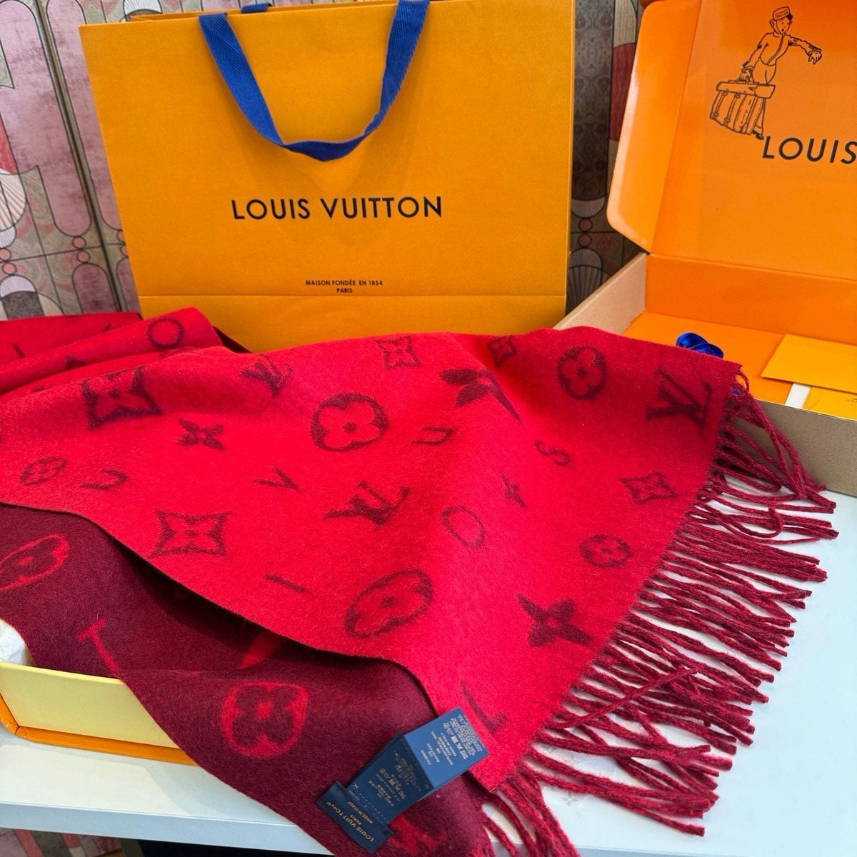 Louis Vuitton Reversible Monogram Wool Scarf