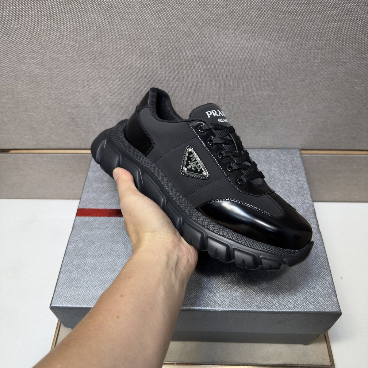 Prada Men's Chunky Sole Sneakers